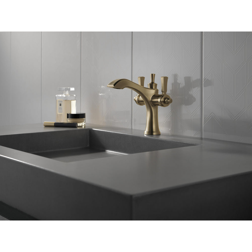 Delta Dorval Single Hole Monoblock Bathroom Faucet - Champagne Bronze