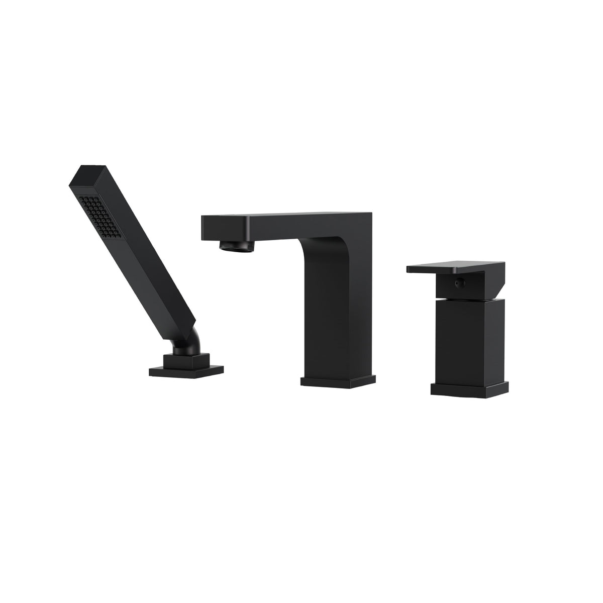 Aquabrass Xpress Madison 3-piece Deckmount Tub Filler 86013 in Electro Black