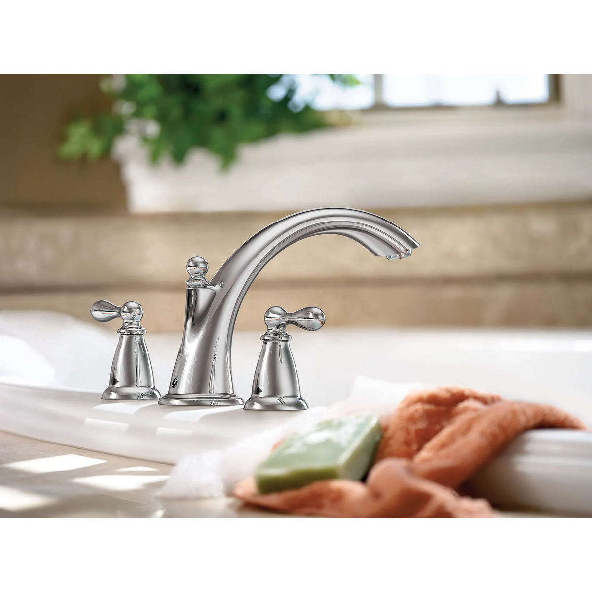 Moen Caldwell Two-Handle High-Arc Roman Tub Faucet 86440 in Chrome (86440) - view 5