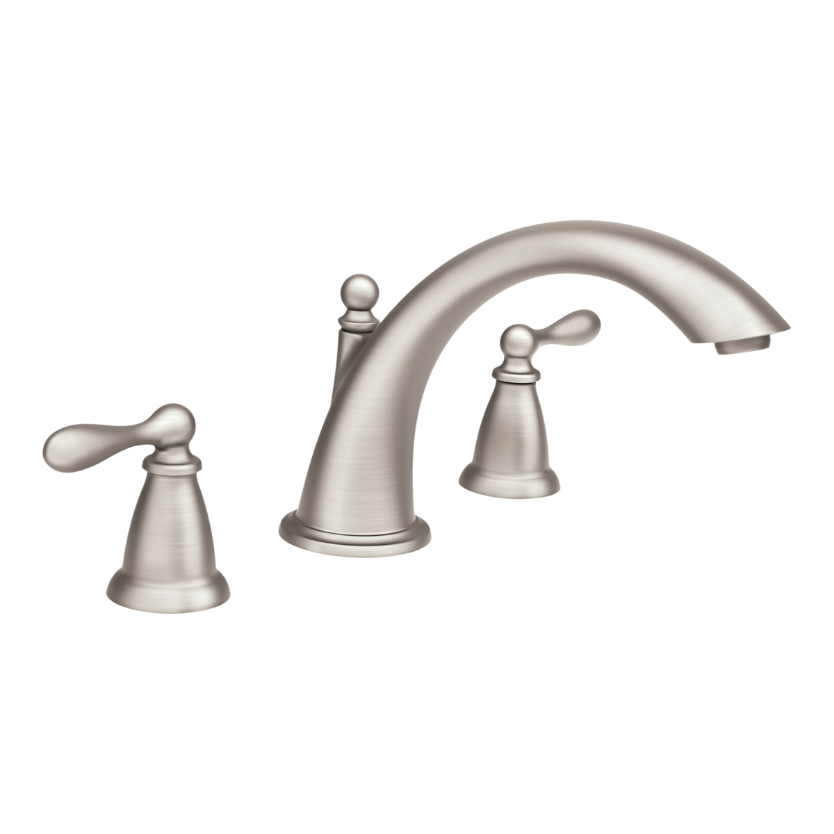 Moen Caldwell Two-Handle High-Arc Roman Tub Faucet 86440 in Spot Resist Brushed Nickel (86440SRN)