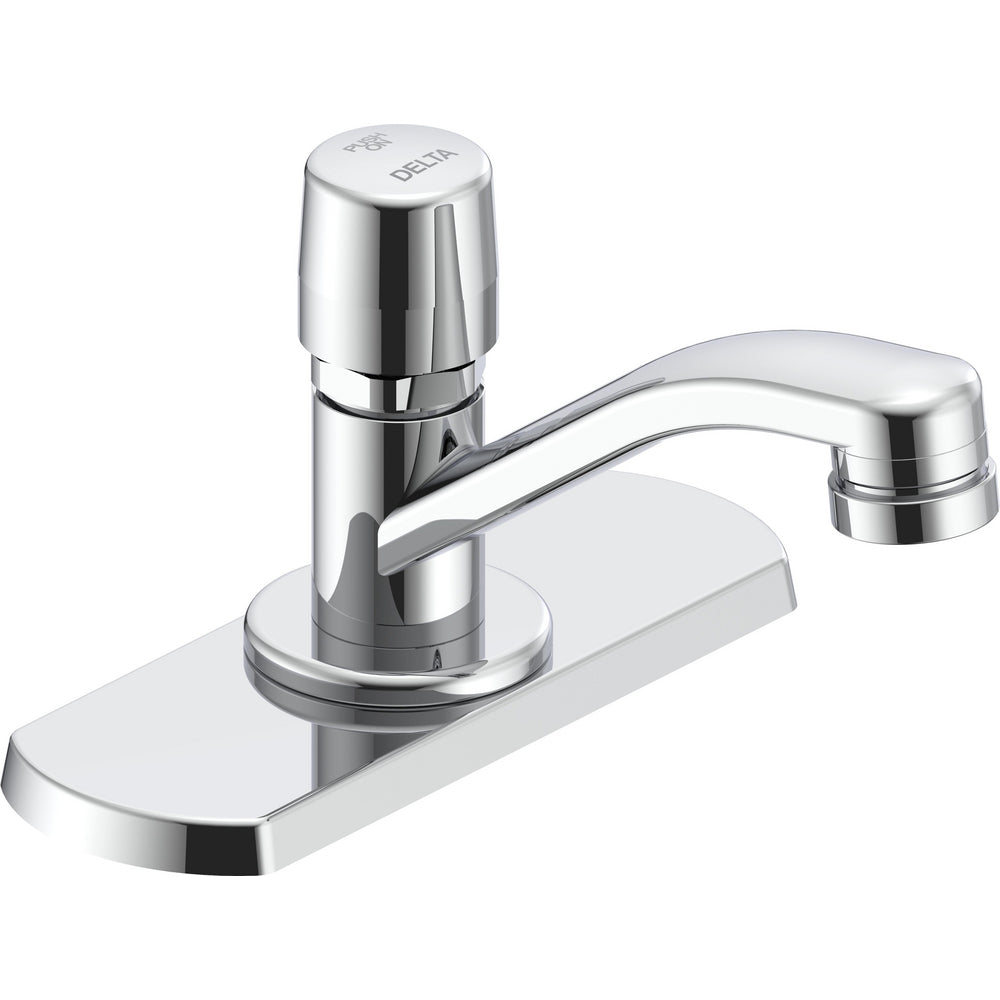 Delta Commercial 86T0104 Single Hole Metering Slow-Close Lavatory Faucet - Chrome