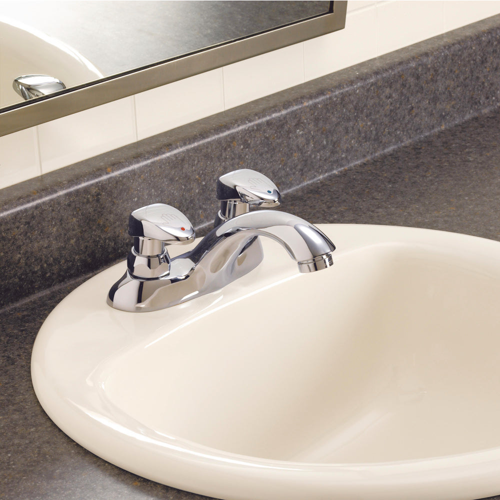 Delta Commercial 86T1153 Two-Handle Metering Slow-Close Centerset Lavatory Faucet