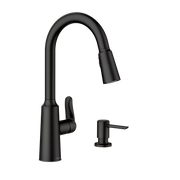 Moen Edwyn Single-Handle High-Arc Pulldown Kitchen Faucet 87028 in Matte Black (87028BL)
