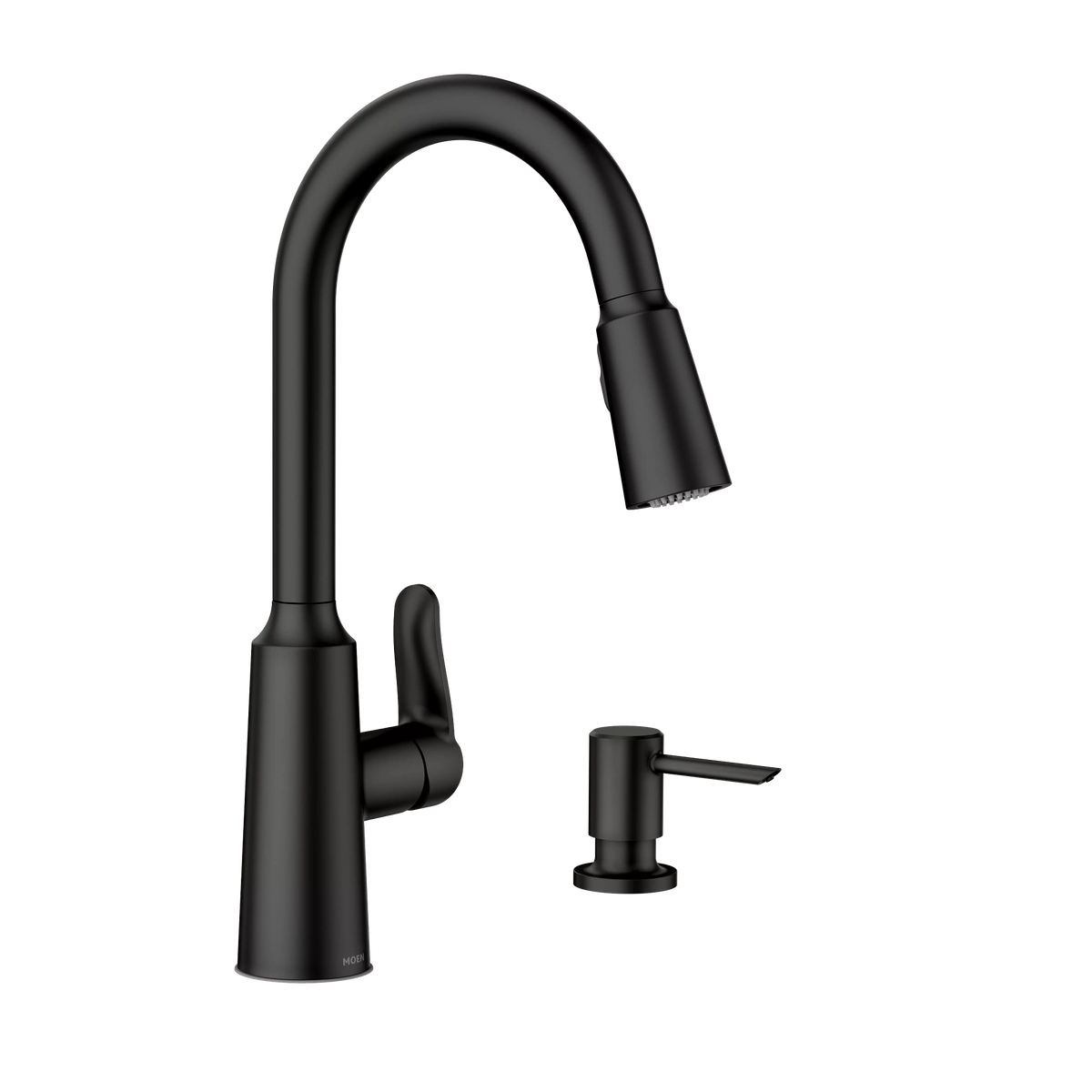 Moen Edwyn Single-Handle High-Arc Pulldown Kitchen Faucet 87028 in Matte Black (87028BL)