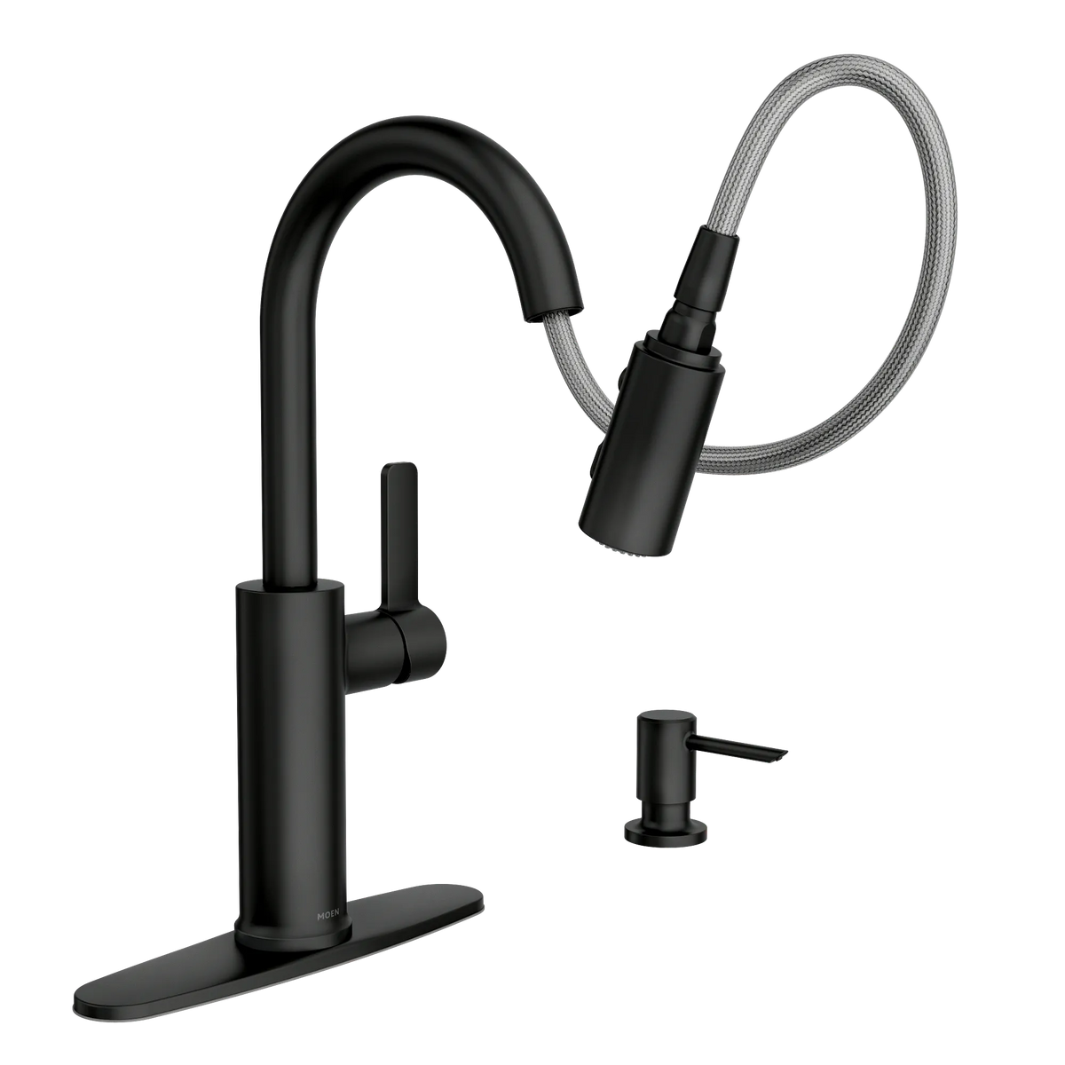 Moen Durani Pulldown Kitchen Faucet 87070 in Matte Black (87070BL) - view 7