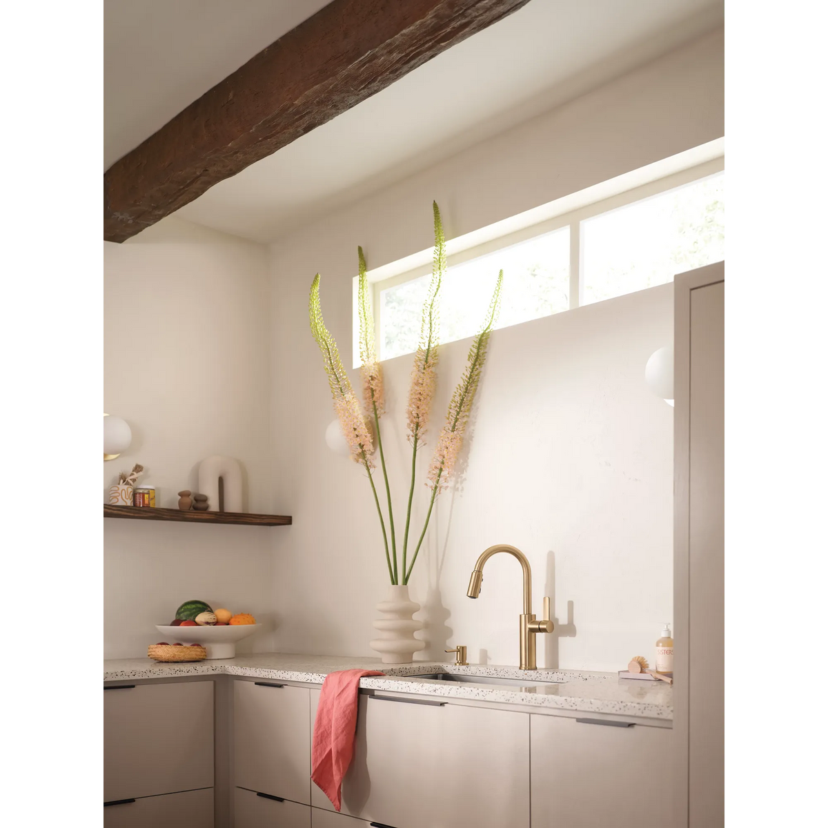 Moen Durani Pulldown Kitchen Faucet 87070 in Bronzed Gold (87070BZG)
