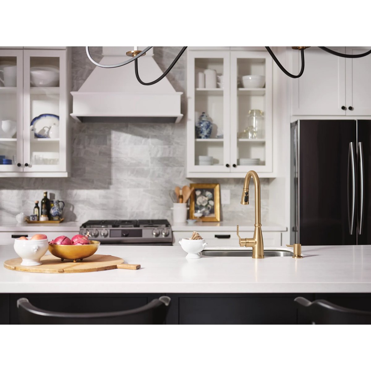 Moen Nolia Single-Handle High-Arc Pulldown Kitchen Faucet 87071 in Spot Resist Stainless (87071SRS) - view 9
