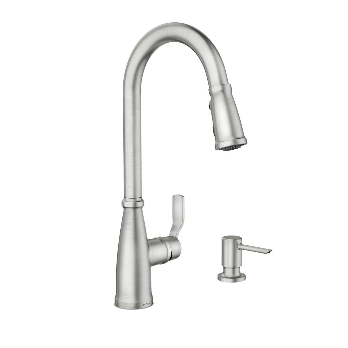 Moen Nolia Single-Handle High-Arc Pulldown Kitchen Faucet 87071 in Spot Resist Stainless (87071SRS) - view 7