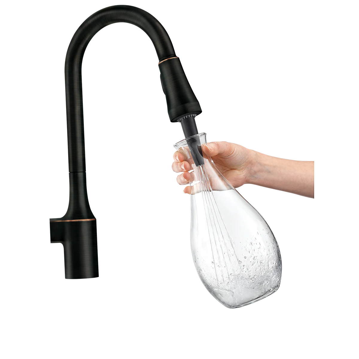 Moen Milton Single-Handle High-Arc Pulldown Kitchen Faucet 87114 in Mediterranean Bronze (87114BRB) - view 2