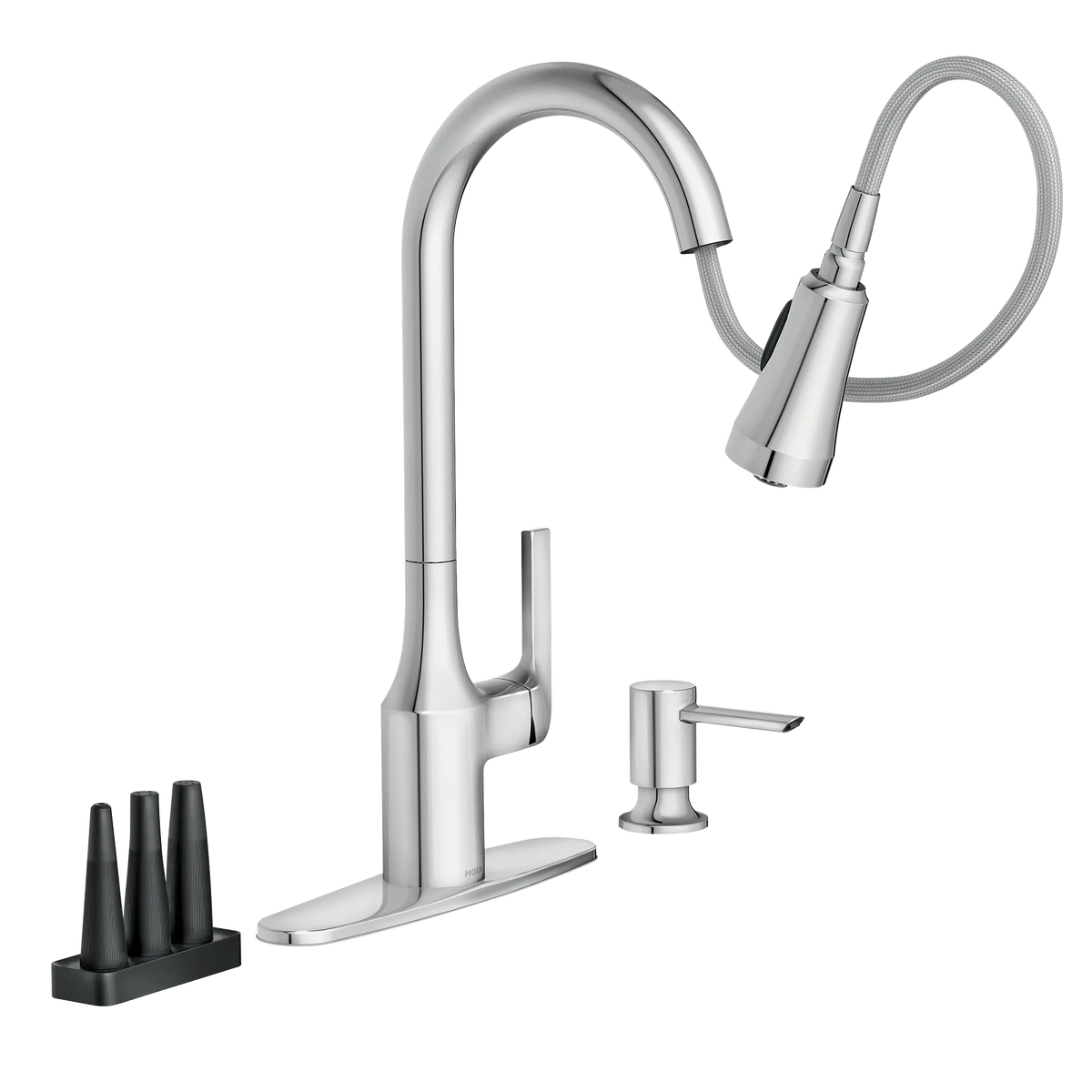 Moen Milton Single-Handle High-Arc Pulldown Kitchen Faucet 87114 in Chrome (87114) - view 3