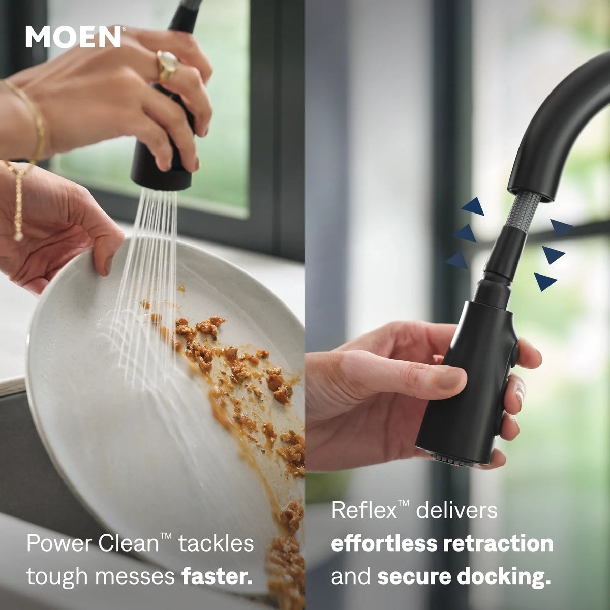 Moen Adler Single-Handle High-Arc Pulldown Kitchen Faucet 87233 in Matte Black (87233BL) - view 4