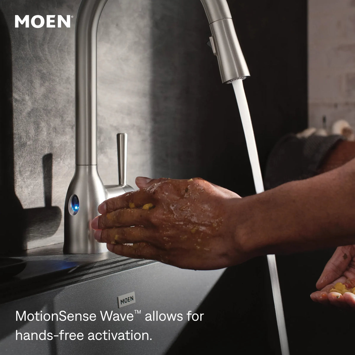 Moen Adler MotionSense Wave Single-Sensor Single-Handle High-Arc Pulldown Kitchen Faucet 87233EW in Spot Resist Stainless (87233EWSRS) - view 5
