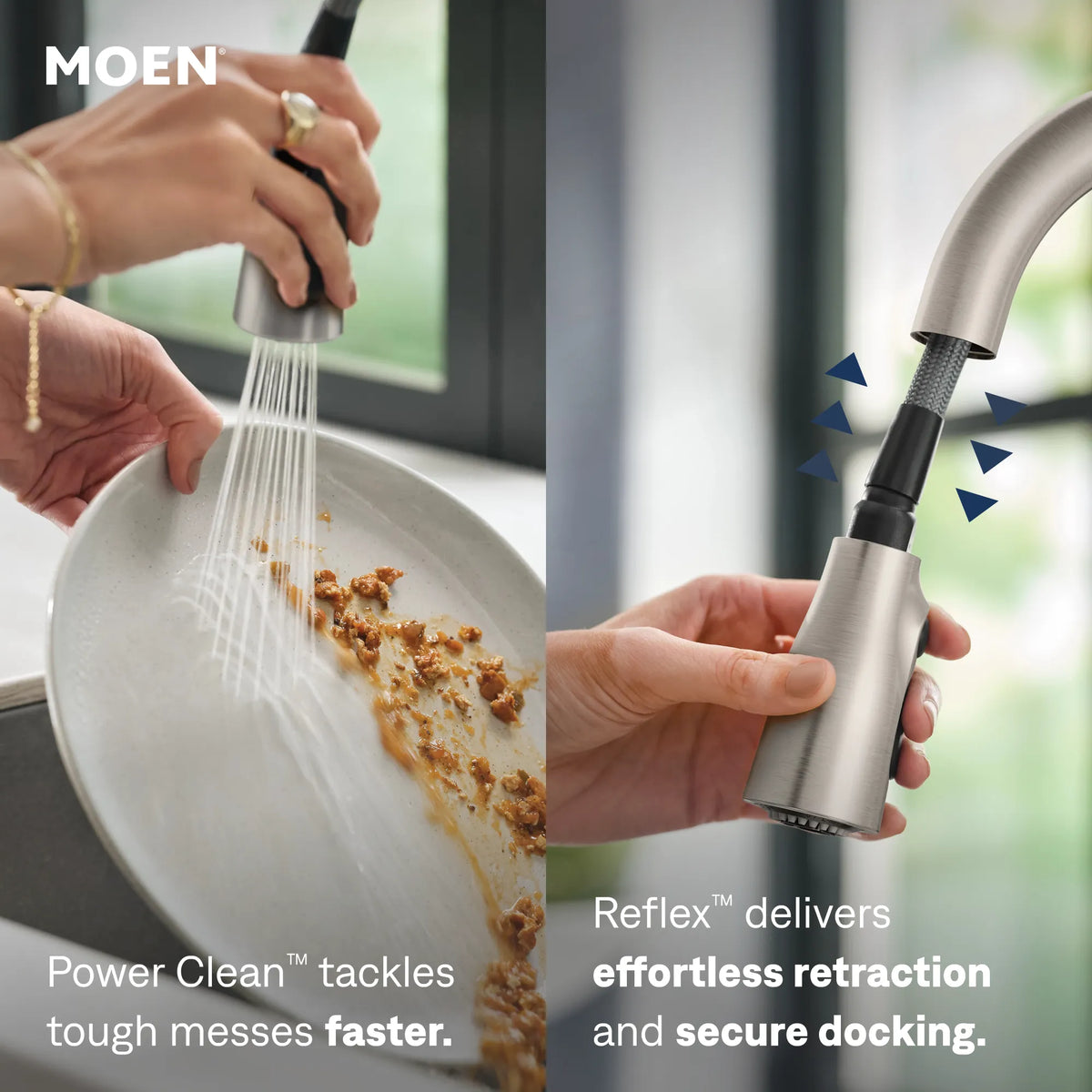 Moen Adler MotionSense Wave Single-Sensor Single-Handle High-Arc Pulldown Kitchen Faucet 87233EW in Spot Resist Stainless (87233EWSRS) - view 4