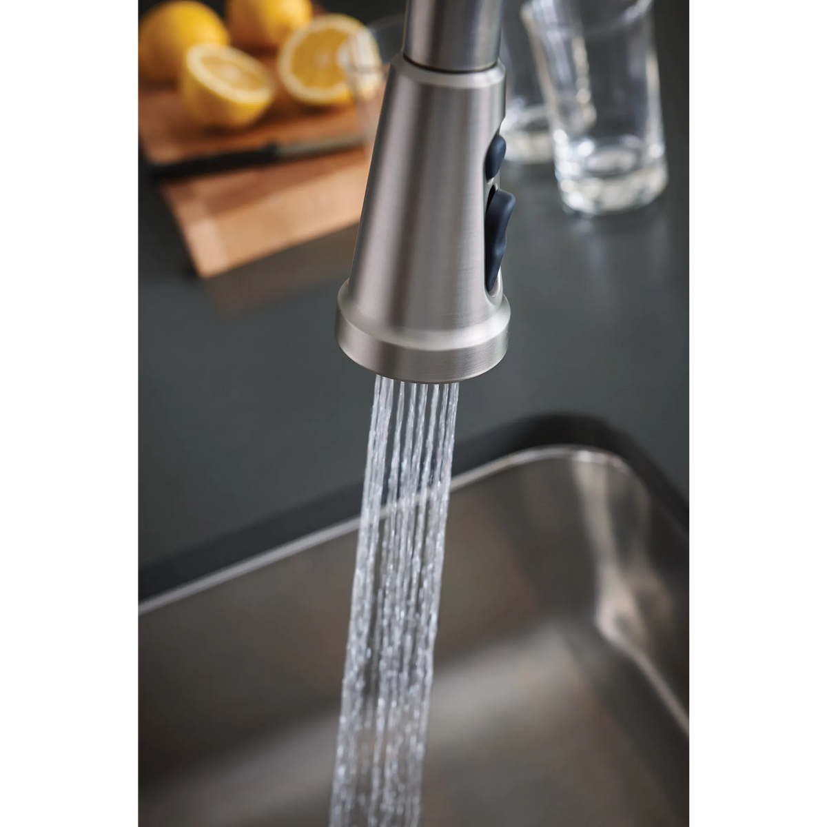Moen Tullis Single-Handle Pulldown Kitchen Faucet 87235 in Spot Resist Stainless (87235SRS) - view 4