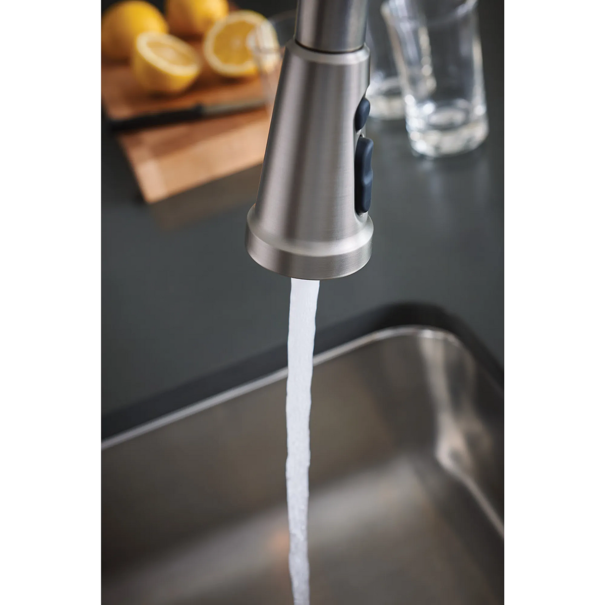 Moen Tullis Single-Handle Pulldown Kitchen Faucet 87235 in Spot Resist Stainless (87235SRS) - view 6