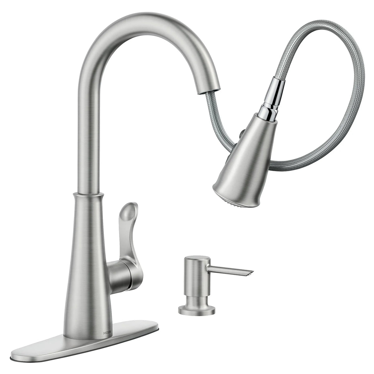 Moen Hadley Single-Handle Pulldown Kitchen Faucet 87245 in Spot Resist Stainless (87245SRS) - view 5