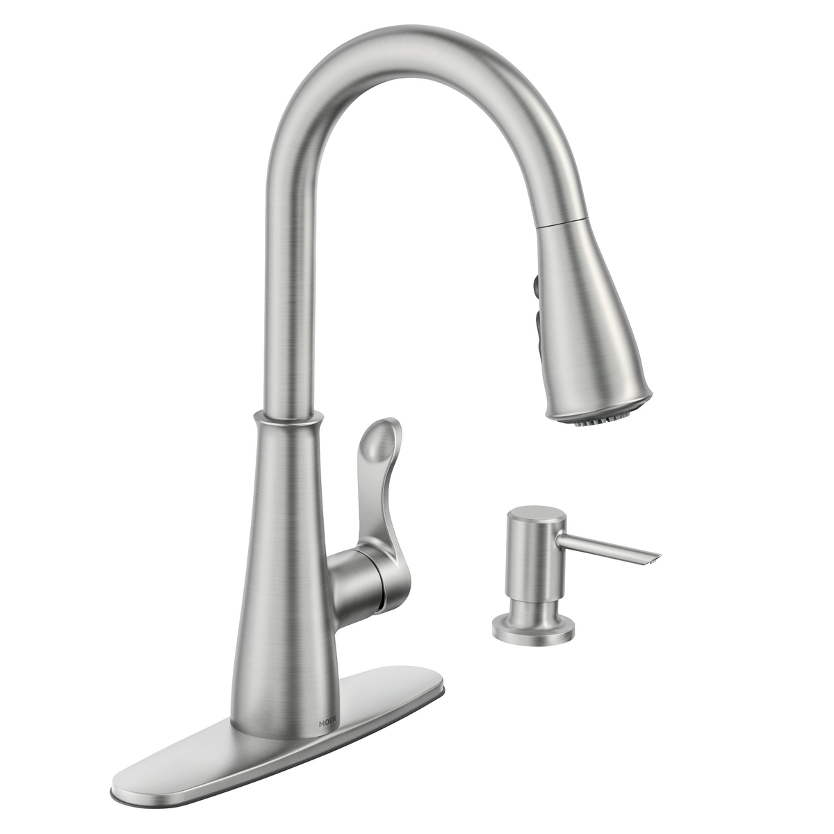 Moen Hadley Single-Handle Pulldown Kitchen Faucet 87245 in Spot Resist Stainless (87245SRS)