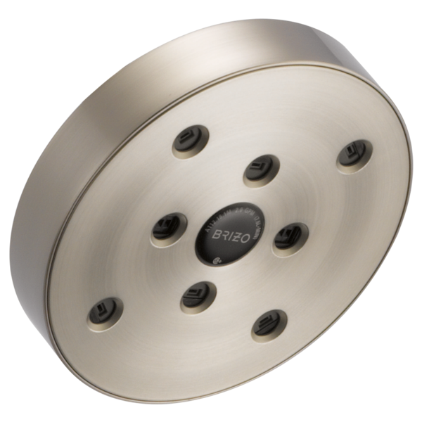Brizo 5" Linear Round H<sub>2</sub>Okinetic<sup>®</sup> Single Function Wall Mount Showerhead 87375-BN - Plumbing Market