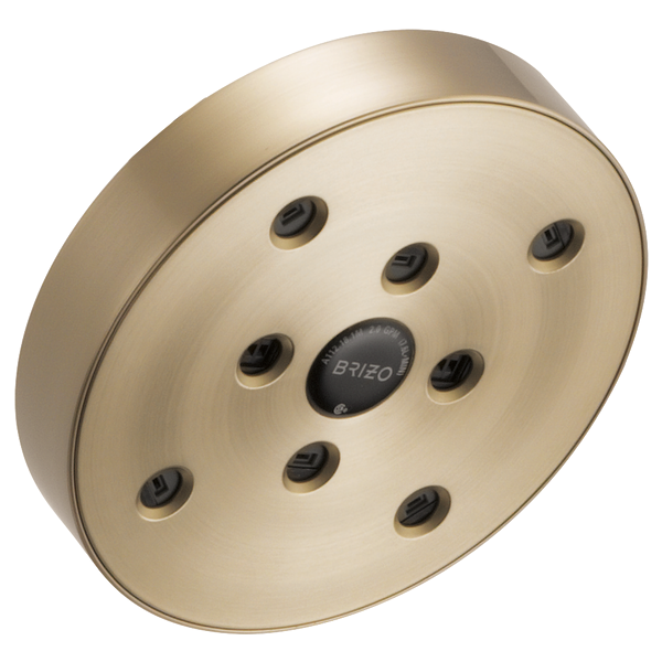 Brizo 5" Linear Round H<sub>2</sub>Okinetic<sup>®</sup> Single Function Wall Mount Showerhead 87375-GL - Plumbing Market