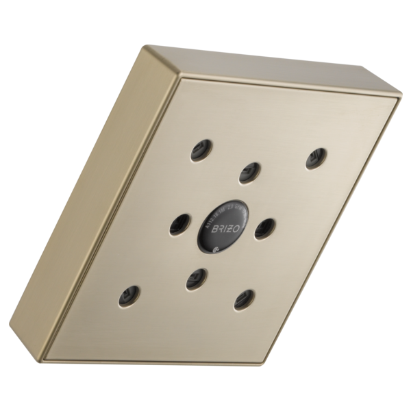 Brizo 5” Linear Square H<sub>2</sub>Okinetic<sup>®</sup> Single Function Wall Mount Showerhead 87380-BN - Plumbing Market