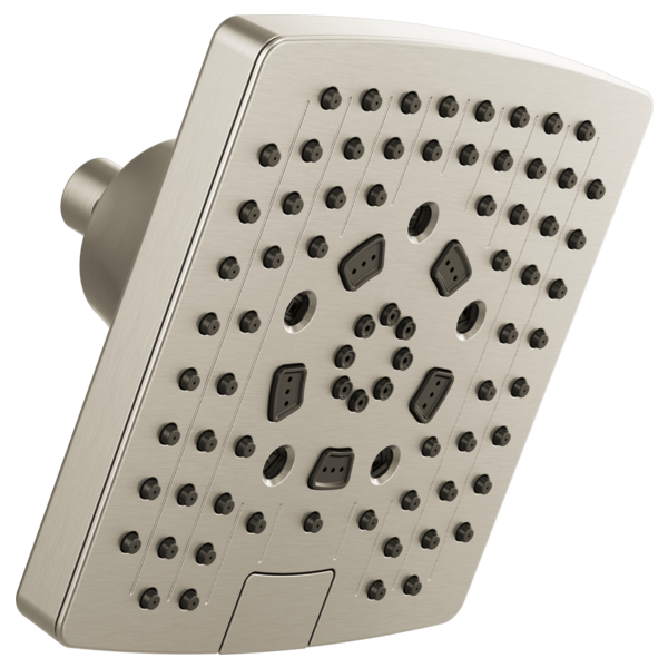 Brizo 7" Linear Square H2Okinetic® Multi-Function Wall Mount Shower Head - 2.5 GPM 87406-BN-2.5 - Plumbing Market