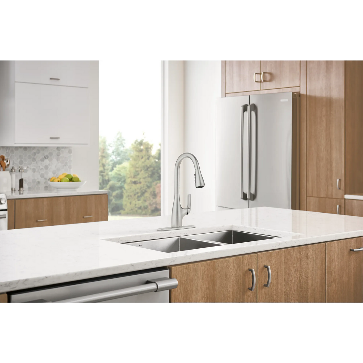 Moen Leesi Single-Handle High-Arc Pulldown Kitchen Faucet 87448 in Spot Resist Stainless (87448SRS) - view 3