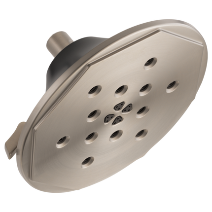 Brizo 8” H<sub>2</sub>Okinetic<sup>®</sup> Round Multi-Function Wall Mount Showerhead 87461-NKBL - Plumbing Market