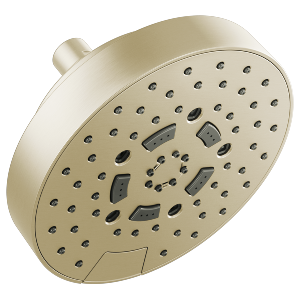 Brizo 7" Linear Round H2Okinetic® Multi-Function Wall Mount Shower Head - 2.5 GPM 87492-PN-2.5 - Plumbing Market