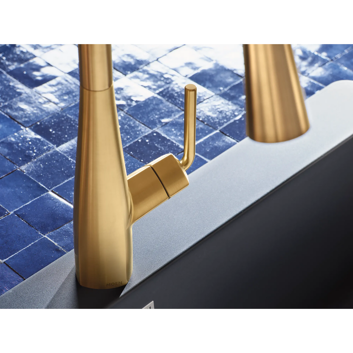 Moen Maureen Single-Handle High-Arc Pulldown Kitchen Faucet 87493 in Brushed Gold (87493BG) - view 6