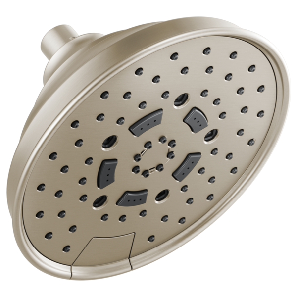 Brizo 7" Classic Round H2Okinetic® Multi-Function Wall Mount Shower Head - 2.5 GPM 87495-BN-2.5 - Plumbing Market