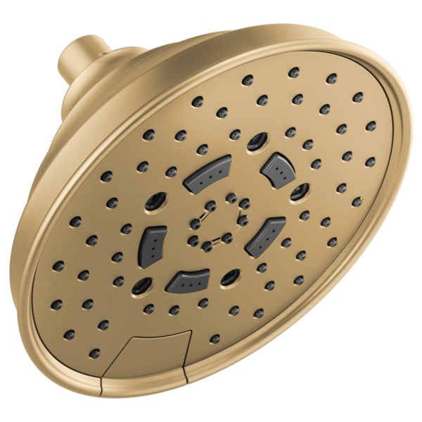 Brizo 7" Classic Round H2Okinetic® Multi-Function Wall Mount Shower Head - 2.5 GPM 87495-GL-2.5 - Plumbing Market