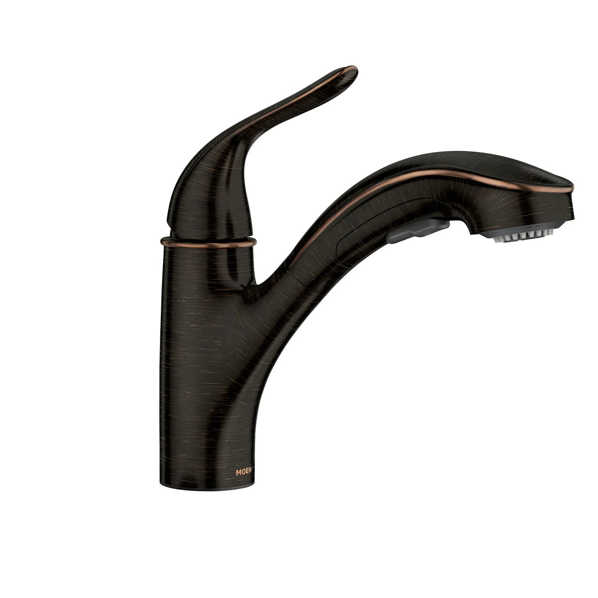 Moen Brecklyn Single-Handle Low-Arc Pullout Kitchen Faucet 87557 in Mediterranean Bronze (87557BRB) - view 9