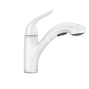 Moen Brecklyn Single-Handle Low-Arc Pullout Kitchen Faucet 87557W in Glacier (87557W)