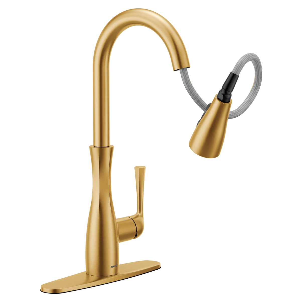 Moen Arlia Single-Handle High-Arc Pulldown Kitchen Faucet 87564 in Brushed Gold (87564BG) - view 2