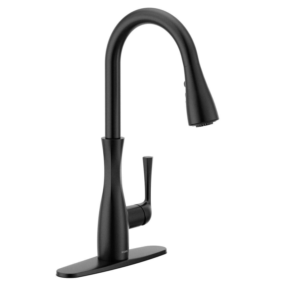 Moen Arlia Single-Handle High-Arc Pulldown Kitchen Faucet 87564 in Matte Black (87564BL) - view 6