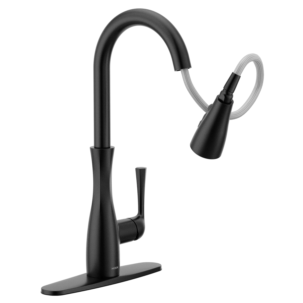 Moen Arlia Single-Handle High-Arc Pulldown Kitchen Faucet 87564 in Matte Black (87564BL) - view 2