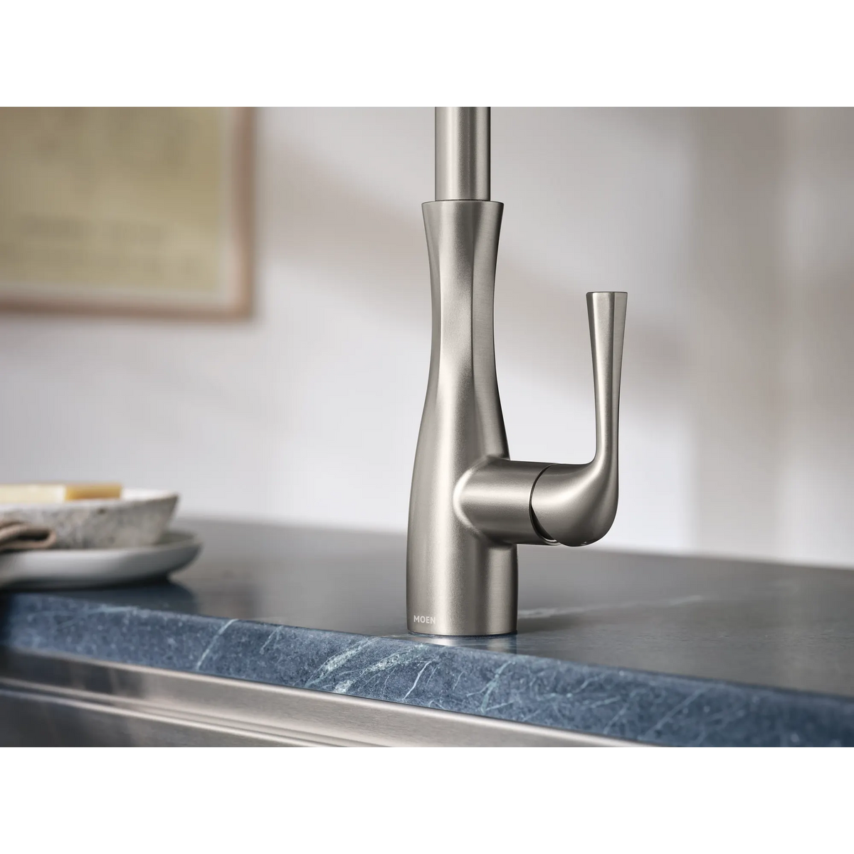 Moen Arlia Single-Handle High-Arc Pulldown Kitchen Faucet 87564 in Spot Resist Stainless (87564SRS) - view 3
