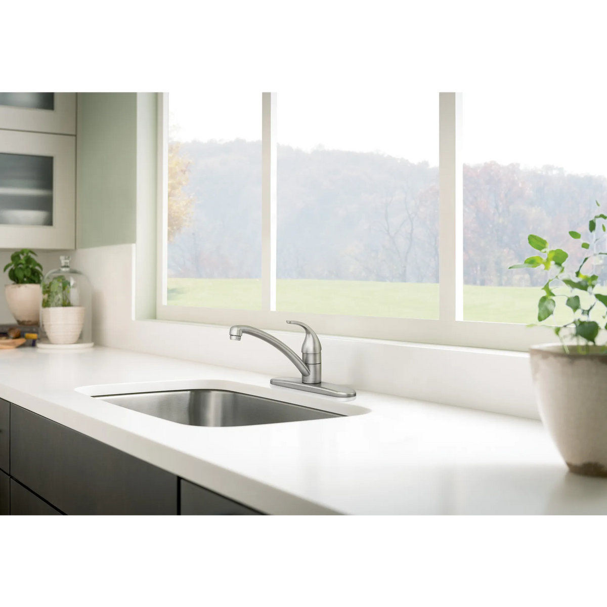 Moen Adler Single-Handle Kitchen Faucet 87603 in Spot Resist Stainless (87603SRS) - view 2