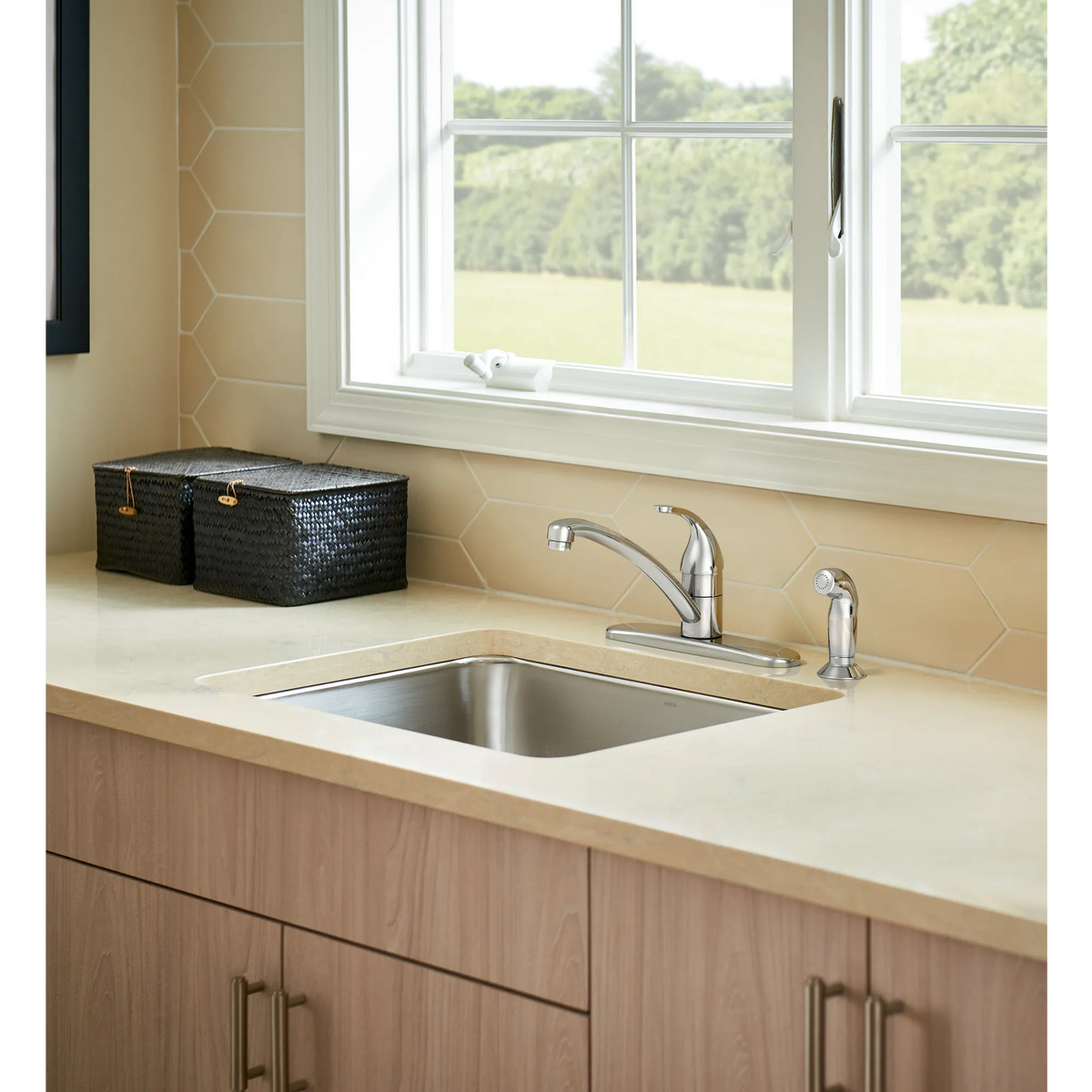 Moen Adler Single-Handle Kitchen Faucet 87604 in Chrome (87604) - view 2