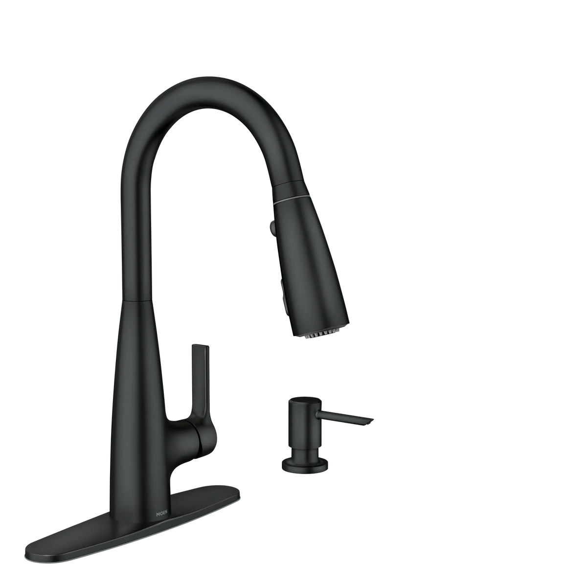 Moen Haelyn Single-Handle High-Arc Pulldown Kitchen Faucet 87627EI in Matte Black (87627EIBL) - view 11