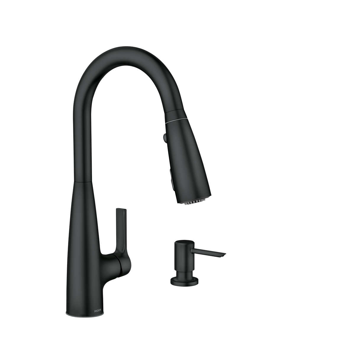 Moen Haelyn Single-Handle High-Arc Pulldown Kitchen Faucet 87627EI in Matte Black (87627EIBL)