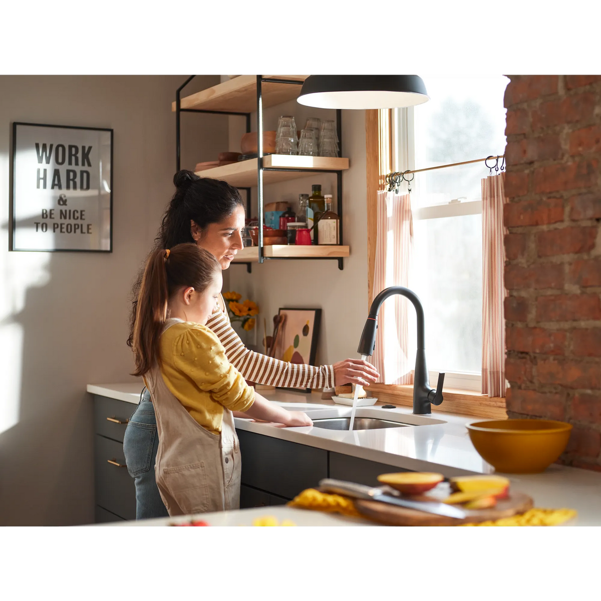 Moen Haelyn Single-Handle High-Arc Pulldown Kitchen Faucet 87627EI in Matte Black (87627EIBL) - view 10