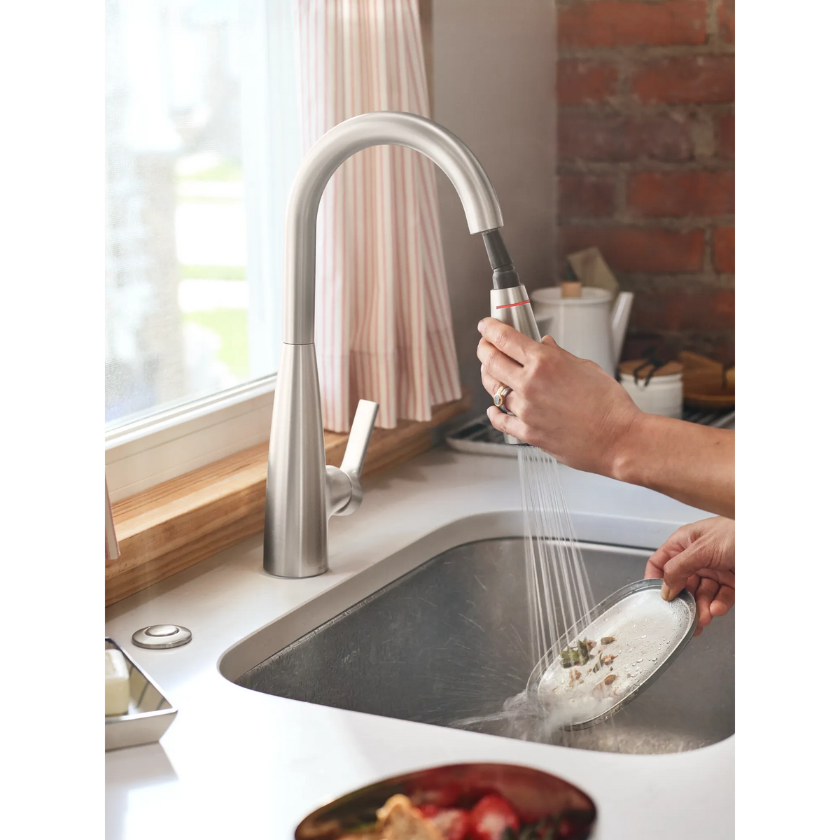 Moen Haelyn Single-Handle High-Arc Pulldown Kitchen Faucet 87627EI in Spot Resist Stainless (87627EISRS) - view 3