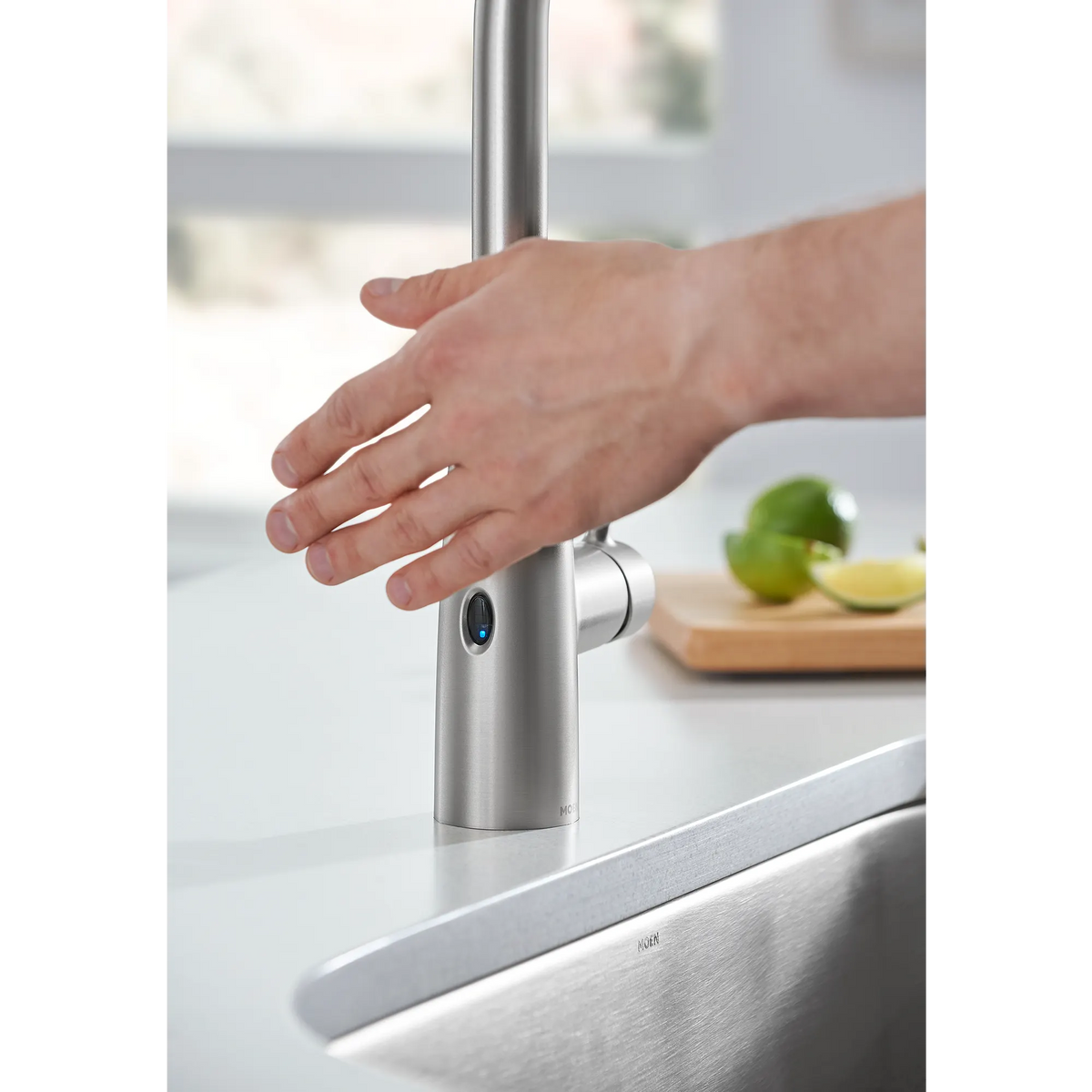 Moen Sperry Single-Handle Kitchen Faucet 87696EW in Spot Resist Stainless (87696EWSRS) - view 3