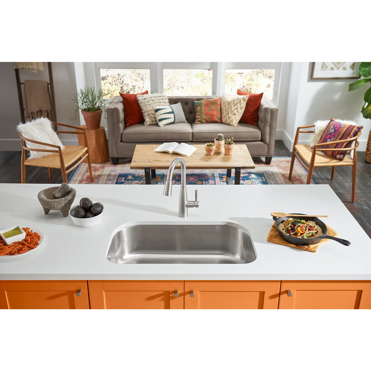 Moen Sperry Single-Handle Kitchen Faucet 87696EW in Spot Resist Stainless (87696EWSRS) - view 2
