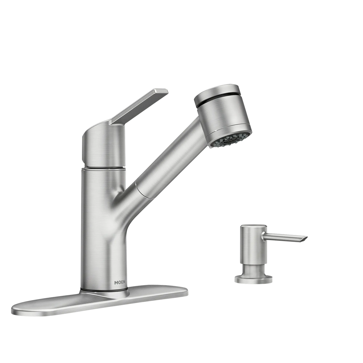 Moen Sombra Single-Handle Pullout Kitchen Faucet 87701 in Spot Resist Stainless (87701SRS) - view 2