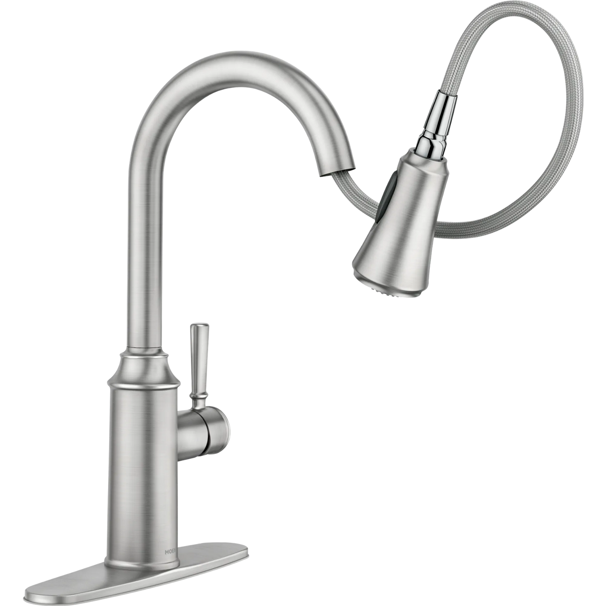 Moen Conneaut Single-Handle High-Arc Pulldown Kitchen Faucet 87801 in Spot Resist Stainless (87801SRS) - view 7