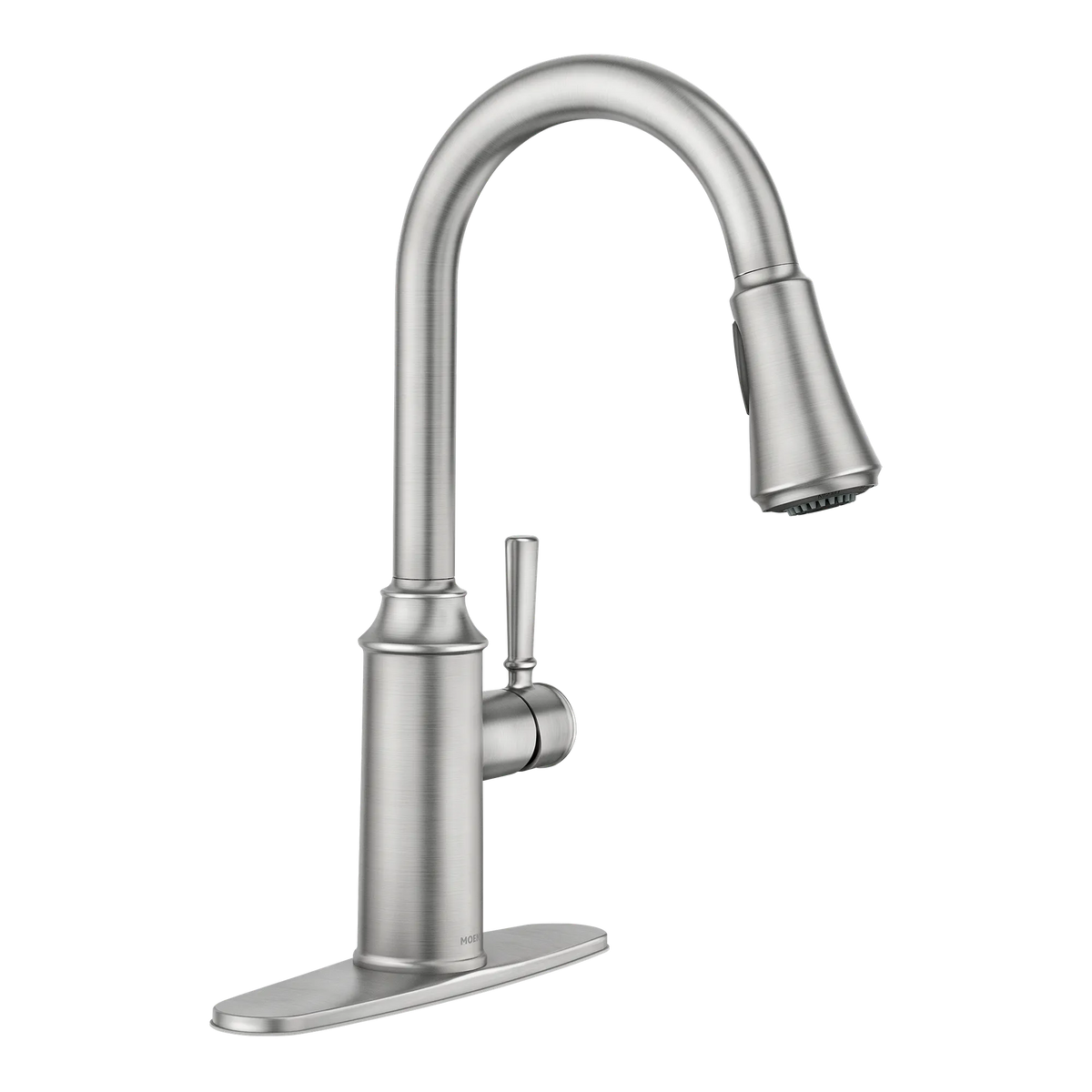 Moen Conneaut Single-Handle High-Arc Pulldown Kitchen Faucet 87801 in Spot Resist Stainless (87801SRS) - view 2