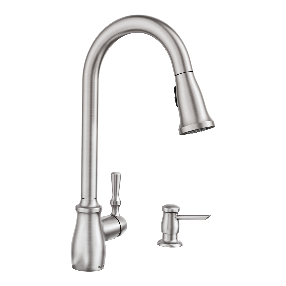 Moen Fieldstone Single-Handle High-Arc Kitchen Faucet 87808 in Spot Resist Stainless (87808SRS)