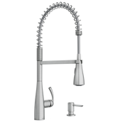 Moen Essie Single-Handle High-Arc Pre-Rinse Spring Pulldown Kitchen Faucet 87814 in Spot Resist Stainless (87814SRS)